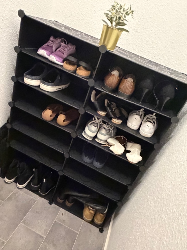 Modulares Schuhregal schwarz