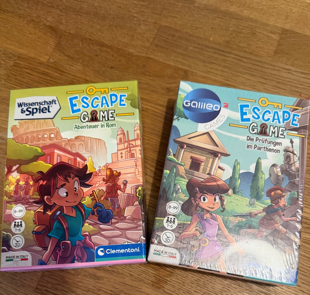 Neu! 2 set aus Escape Game Abenteuer in Rom und im Parthenon